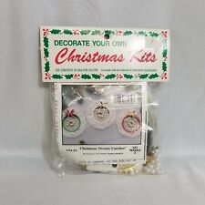 Vtg Merri Mac Kits Christmas Dream Catcher Ornament Decor Kit (Makes 3) #94-39 picture
