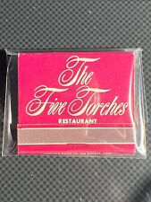 VINTAGE MATCHBOOK - THE FIVE TORCHES RESTAURANT - PLYMOUTH - UNSTRUCK picture