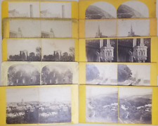 IRELAND ~ LOT of 10 Antique Stereoview Cards ~ 1860's ~ Flat Yellow Cards picture