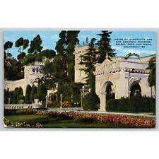 Postcard CA San Diego Balboa park House Of Hospitality And War Memorial picture