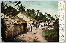 Native Huts, Puerto Rico 1908 - Postcard picture