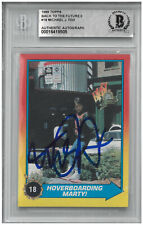 Michael J Fox Signed Autograph Slabbed Back To The Future II Topps Card Beckett picture