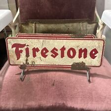 Vintage Original Firestone Tire Display Advertising Metal Sign picture