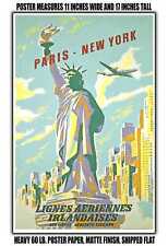 11x17 POSTER - 1958 Paris-New York Irish Airlines Aer Lingus Aerlinte Eireann picture