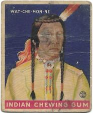 1933 GOUDEY INDIAN CHEWING GUM CARD - #202  WAT-CHE-MON-NE * RARE SERIES of 288 picture