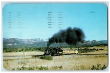 1954 Train Railroad Freight Passenger Service South Western Colorado CO Postcard picture