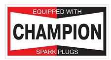 CHAMPION Spark Plugs Equipped Color Vinyl Decal Sticker Waterproof picture