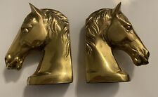 Brass Horse Head Pair of Bookends 5.25