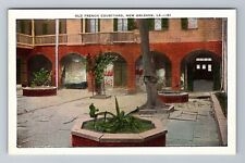 New Orleans LA-Louisiana, Old French Courtyard Vintage Souvenir Postcard picture