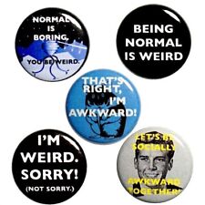 Funny I'm Socially Awkward Pin Button 5 Pack Pins for Backpacks Pins  1