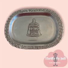 Handmade Mexican Pewter Tray San Louis Potosi Rosa Mexicano picture