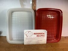 Tupperware Season & Serve Jr. Junior Marinade Container Keeper Red New picture