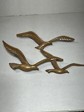 Vintage 1981 Seagull Wall Hangings Homco 1981 Faux Wood Made in USA picture