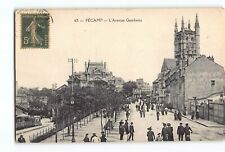 Old Vintage Postcard of France FECAMP L'Avenue Gambetta picture