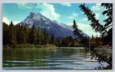 Postcard Canada Mount Rundle Rockies Bow River 2Q picture