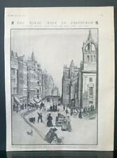 1911 The Graphic The Royal Mile In Edinburgh MagClipping 2 sided Antq paper picture