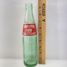 Vtg Diet Rite Cola Green Glass 10oz Bottle 9.5