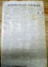 1815 newspaper PRESIDENT JAMES MADISON SPEECH declaring The War of 1812 is Over picture