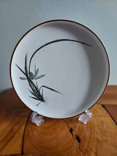 Set Of 2 Japanese Wheat Leaf Hand Painted Plates picture