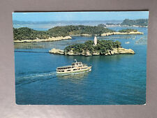 Vintage 60s 70s Matsushima Japan Postcard Unposted Japanese Boat Aerial View Vtg picture