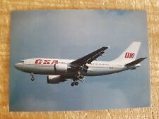 CZECHOSLOVAK AIRLINES AIRBUS A310-304.RARE VTG UNUSED POSTCARD picture