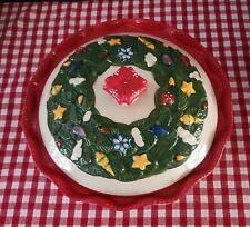 Temptations by Tara Christmas Holiday Bakeware Covered Pie Dish picture