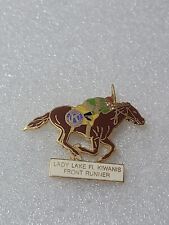 Kiwanis International Lady Lake Florida Front Runner Horses Jockey Enamel Pinbck picture