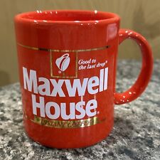 Vtg Maxwell House Red Coffee Cup Mug 