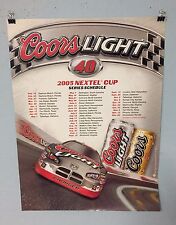 COORS BEER POSTER 2005 NASCAR SCHEDULE STERLING MARLIN. picture