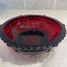 vintage avon ruby glass fruit dish. picture