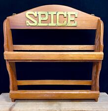 Vintage Wooden Farmhouse 2 Tier  Wall Spice Rack picture