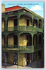 Postcard Famous Lace Grillwork in Old New Orleans Louisiana LA picture