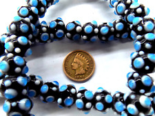 30 Raised Eye Venetian Style Lamp Beads Trade African T4226TQ   READ DESCRIPTION picture
