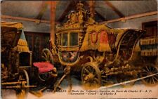 The Coronation Coach Of Charles X, Car Museum, Versailles, France Postcard  -A35 picture