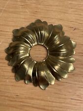 1 3/4” Wide Acanthus Stamped Brass  Plated Decorative Cover Plate picture