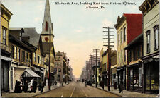 Altoona PA Pennsylvania - Eleventh Ave.  - Postcard -  circa 1910 picture
