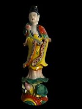 Chinese Off-white Porcelain He Xiangu Immortals Figure ws3188 picture