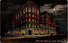 Postcard Monticello Hotel at night in Norfolk, Virginia~881 picture