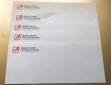 5 Western Pacific Railroad Company “THE FEATHER RIVER ROUTE” Envelopes ~ Unused picture
