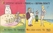 COMIC - Mouse v. Bathing Beauty - Harm the Cheese; Charms the He's - RISQUÉ picture