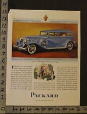 1930's PACKARD TWIN SIX LIBERTY MOTOR LUXURY WEALTH DETROIT MOTOR CAR AD UQ74 picture