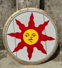 Halloween Sunlight Shield cosplay Medieval Round Battle Warrior Wooden Shield picture