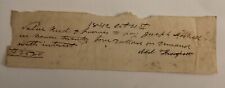 Handwritten Receipt Document ID Signed Abel Thompson 1842 Antique Genealogy Old picture