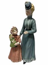 Homco Home Interiors Porcelain Figurine Sunday Stroll 8812 VGC Mother Daughter  picture