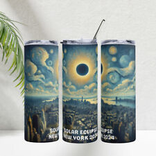 Total Solar Eclipse 2024 New York Tumbler 20oz Van Gogh Solar Eclipse  Souvenir  picture