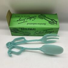 vintage Tupperware 1954 blue salad tongs 1950’s Tupperware Company In Box picture