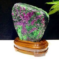 14.7LB Large/Heavy Extremely Rare Natural Ruby ZOISITE Quartz Crystal w/St m1826 picture