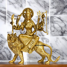 29 cm Brass Durga Maa/Sherawali MATA Idol Statue Hindu Goddess Sculpture picture