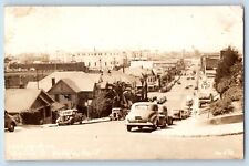 Vallejo California CA Postcard RPPC Photo Looking Down Virginia Street Cars 1945 picture