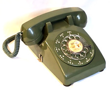 Vintage Avocado Green ITT Rotary Dial 1970's Retro Desk Phone & Handset picture